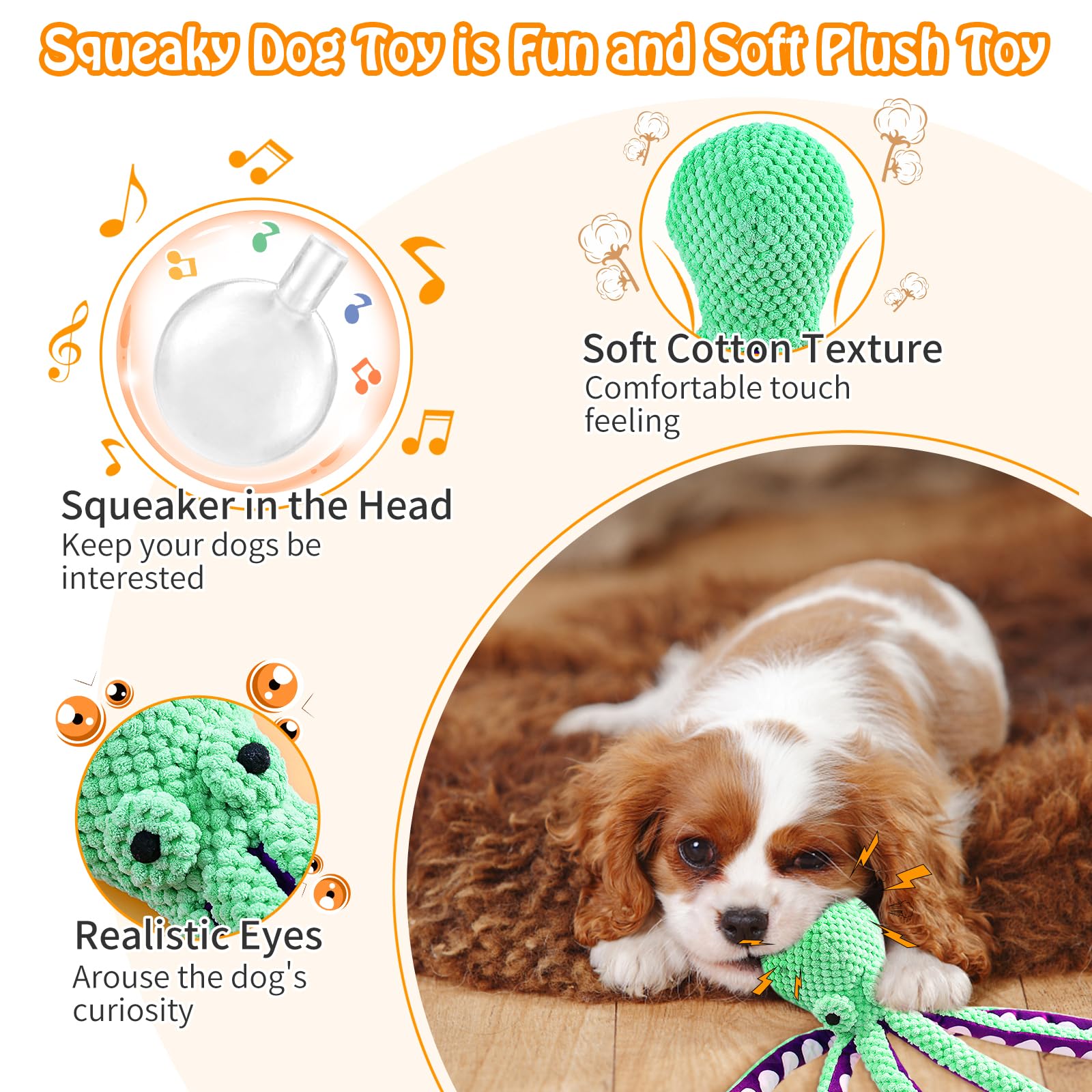 삐걱거리는 소리가 나는 문어 모양 강아지 장난감, 파손 - Indestructible Dog Chew Toy 리뷰 및 가격