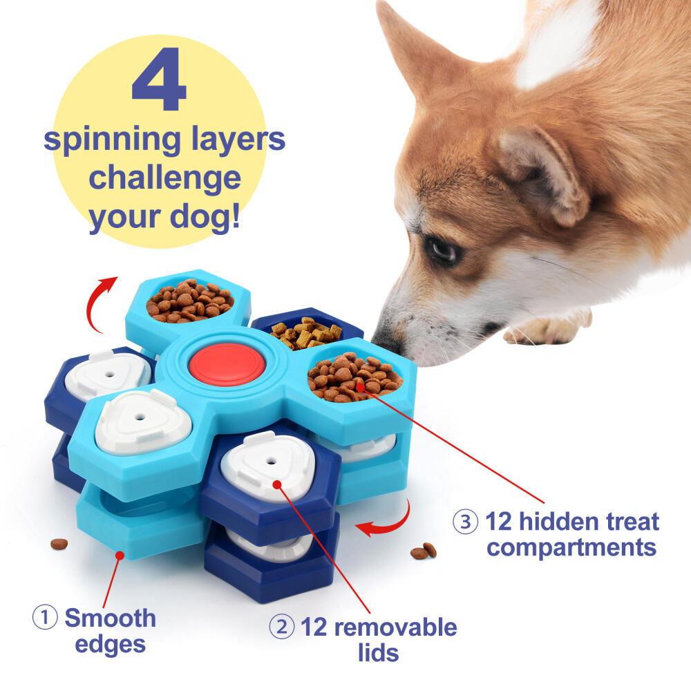 개 퍼즐 장난감 회전 턴테이블 소형 중형 대형견용 인터 - Dog Puzzle Feeder Toy 리뷰 및 가격