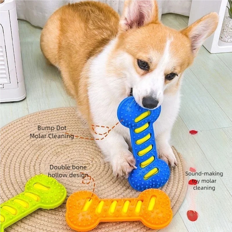 애완견 씹는 장난감 TPR 고무 뼈 모양 장난감 내구성 - Teeth Cleaning Dog Chew Bone 리뷰 및 가격